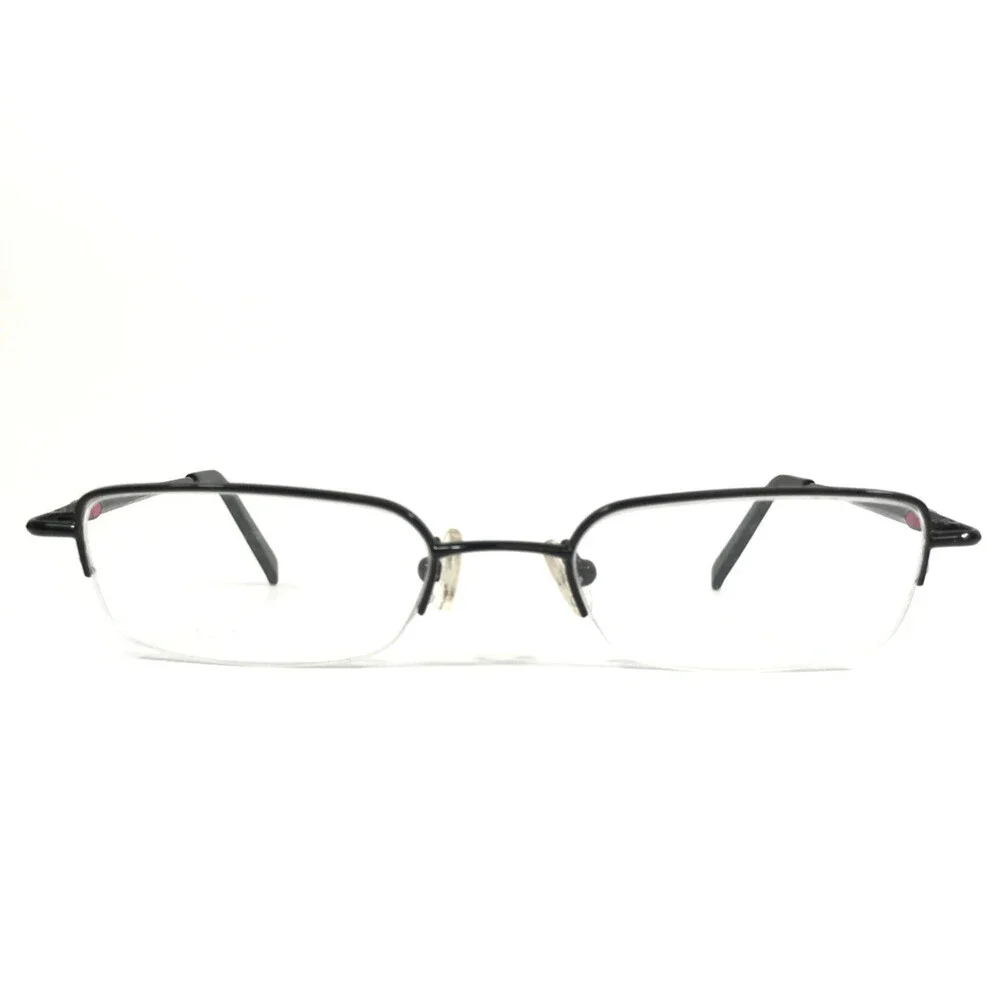 Vintage Valentino Eyeglasses Frames 5498 0NCL Black Red Rectangle 48-19-130